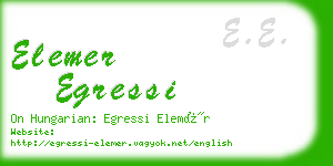 elemer egressi business card